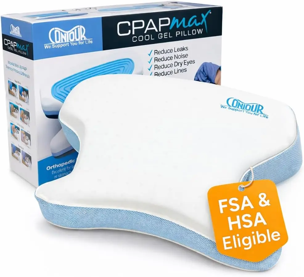 

Cooling Gel CPAP Pillow for Side Sleepers with Adjustable Memory Foam - Ergonomic Support for Neck and Shoulder Pain