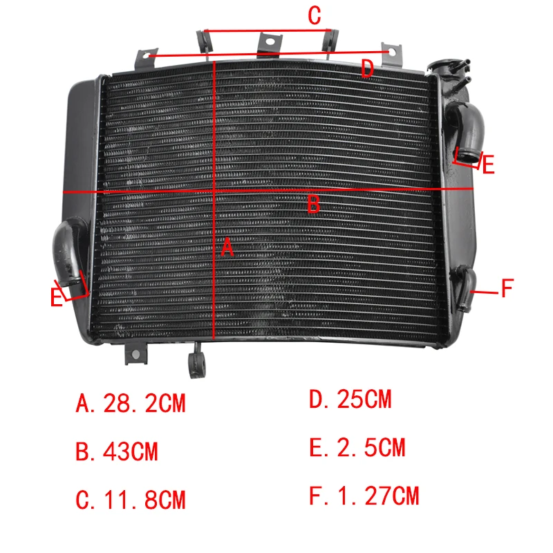 Motorcycle New Aluminium Cooling Cooler Radiator For Kawasaki Ninja ZX-6R ZX6R ZX636 ZX-6RR ZX6RR ZX600 2005-2006