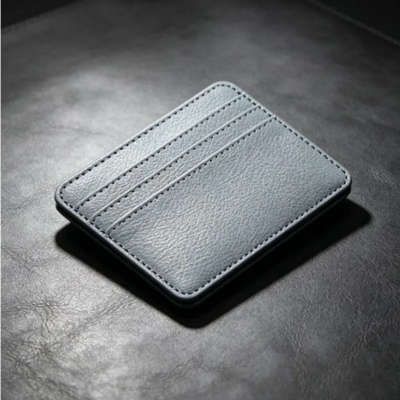Minimal Slim Multi-slot PU Leather Card Holder Unisex Large Capacity Portable ID Credit Card Wear-resistant Multi-color Wallet