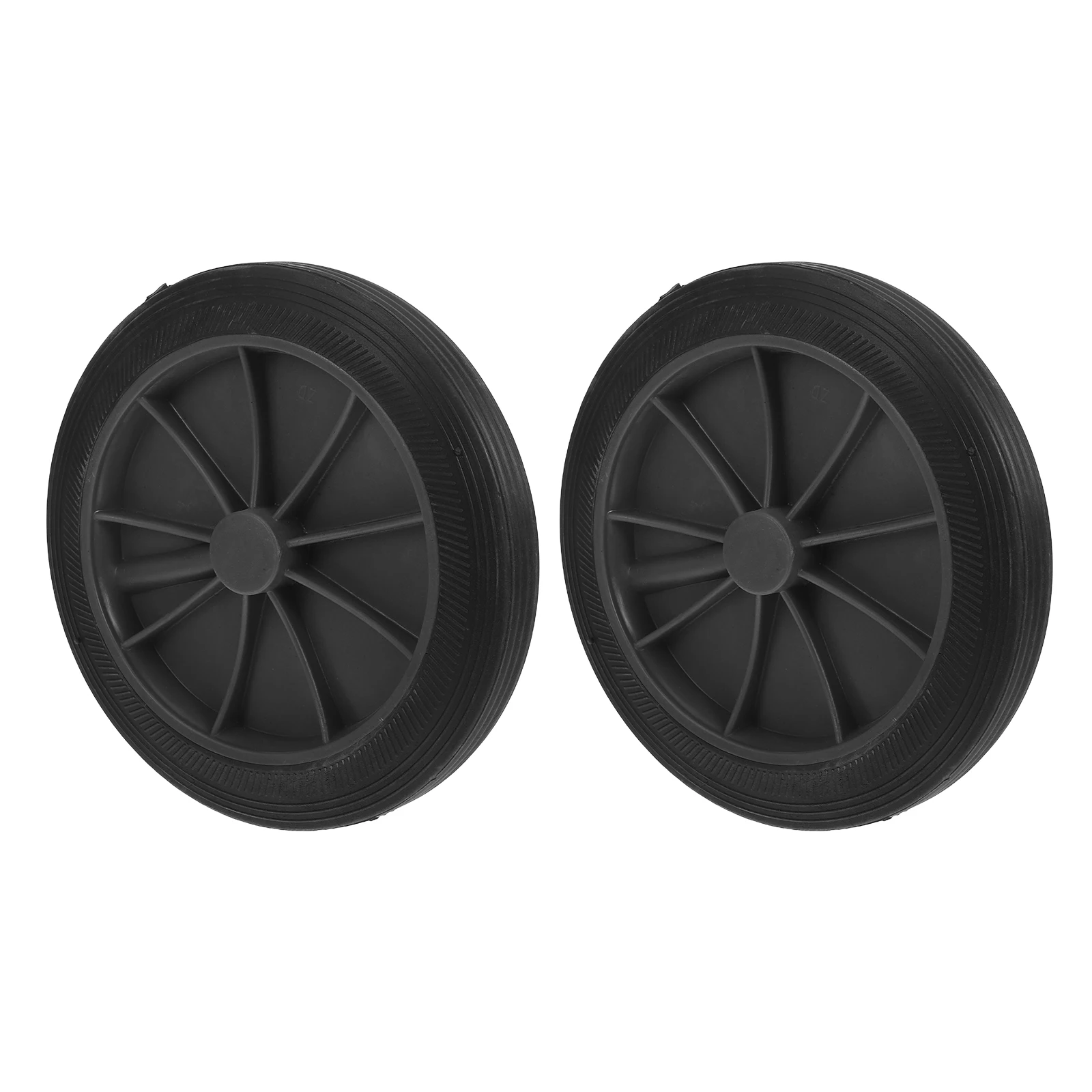 

2pcs Rubber Wheels For Trash Can Universal Replacement Large Capacity Outdoor Garbage Bin Wheels Pu Waste Container
