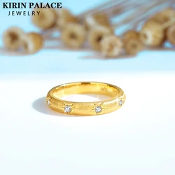 Solid 18K Gold Moissanite Rings AU750 The Buccherati Process Unique Brushed for Women Wedding Anniversary Gift Fine Jewelry