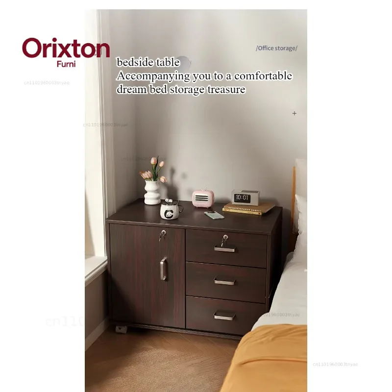 File cabinet removable with lock modern simple large-capacity storage multi-functional office desk low cabinet