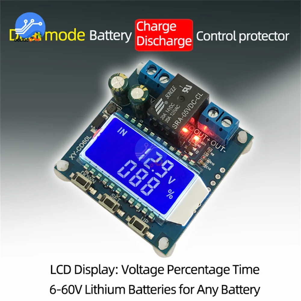 XY-CD60 XY-CD60L Solar Battery Charger Controller Module DC6-60V Charging Discharge Control Low Voltage Current Protection Board