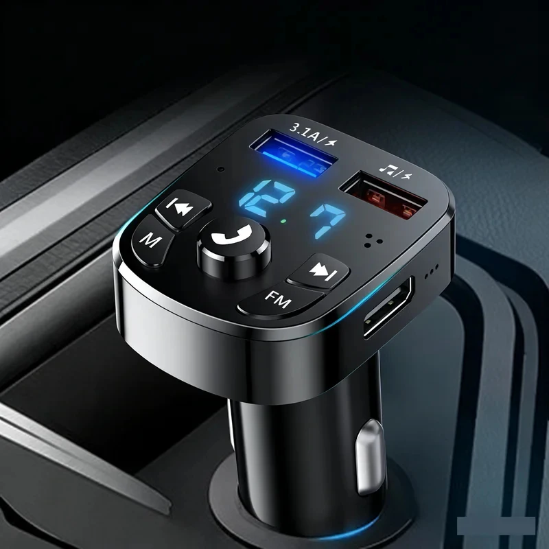 1/2/4/6pcs Car Bluetooth Receiver Lossless Sound Quality MP3 Player Conversion Multifunctional Car Charge