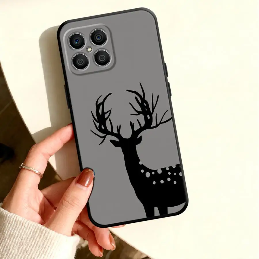 Coque de téléphone Silhouette Cerf pour Honor 600 Lite X6d X9a X8 X8a X9b X9c X5c 400 Pro Play10 X7b X9d X7d X7a X8d