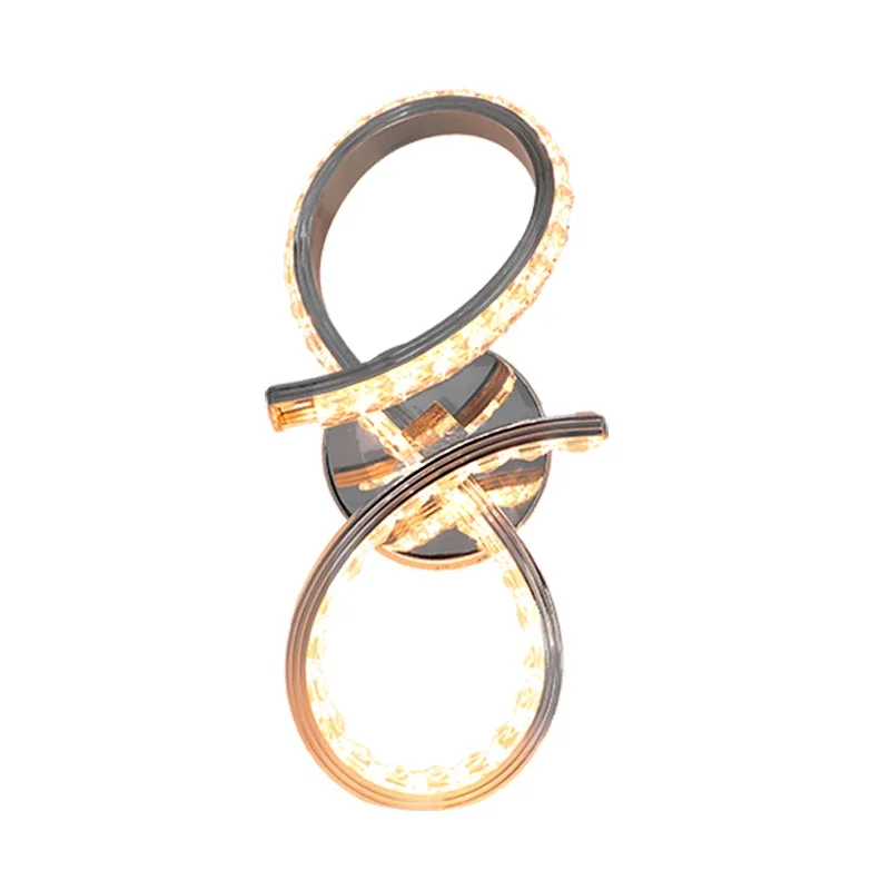 مصباح حائط بإضاءة داخلية LED وإضاءة حائط كريستالية منزلية 18 وات مع AC110V AC220V #3