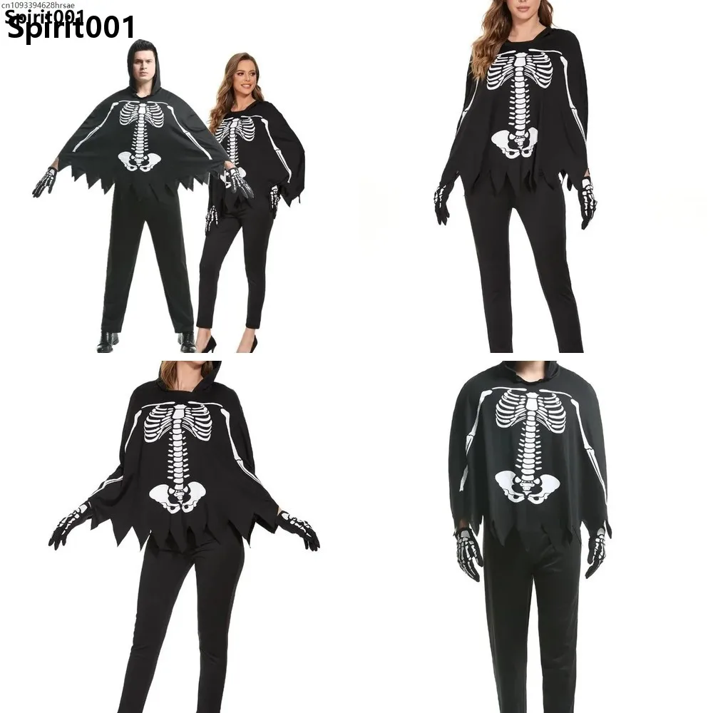 

Scary Zombie Skeleton Vampire Couple Costume Day Of The Dead Skull Disguise Cosplay Dress For Halloween Stage Performance
