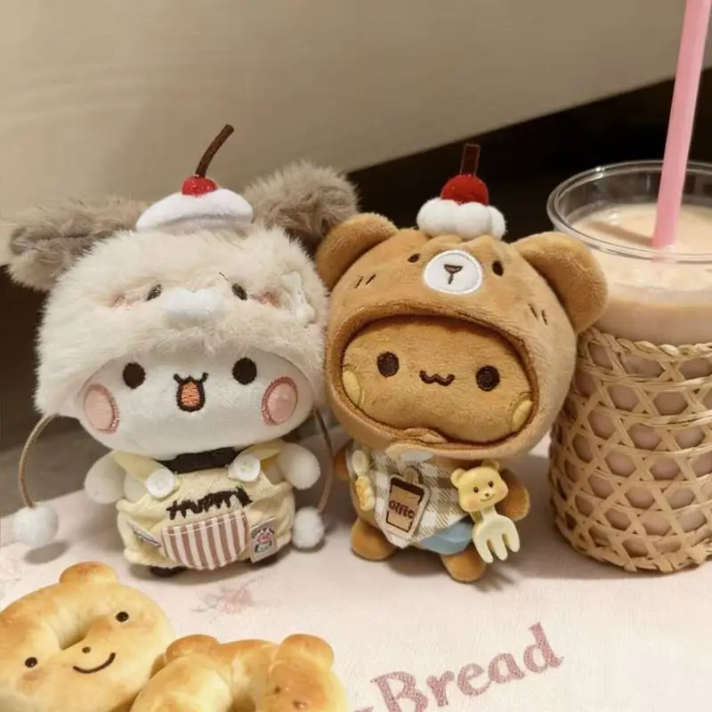 Cute Cartoon Plush Bear Keychain Soft Stuffed Doll Hanging Ornament Sweet Plush Pendant Gift For Couples Bag Decor