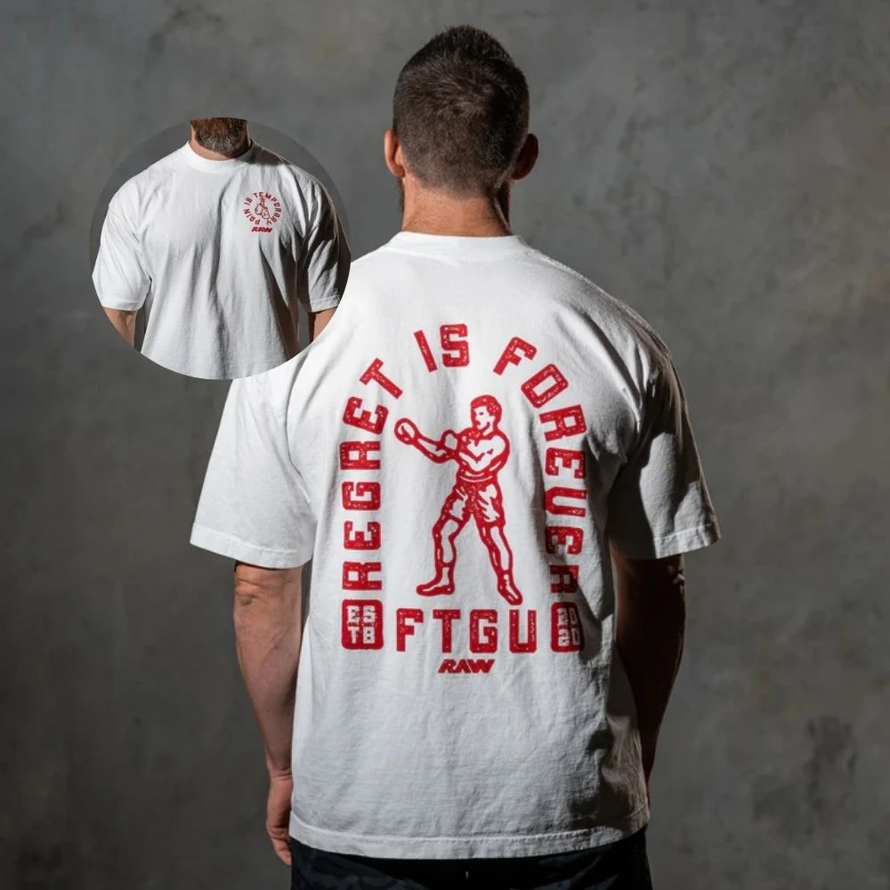 Regret Is Foreuer FTGU T-shirt GYM Graphic Cotton Tee Printing High-end Luxury Unisex Style Both of Men and Women