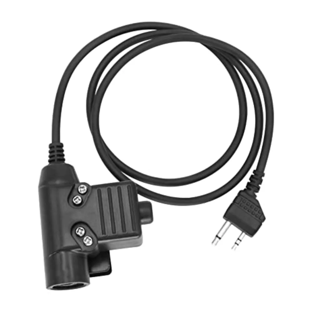 TS TAC-SKY Tactical Headset Walkie-Talkie PTT Adapter U94 PTT 2-Pin Plug Compatible with Midlan Two-Way Radio