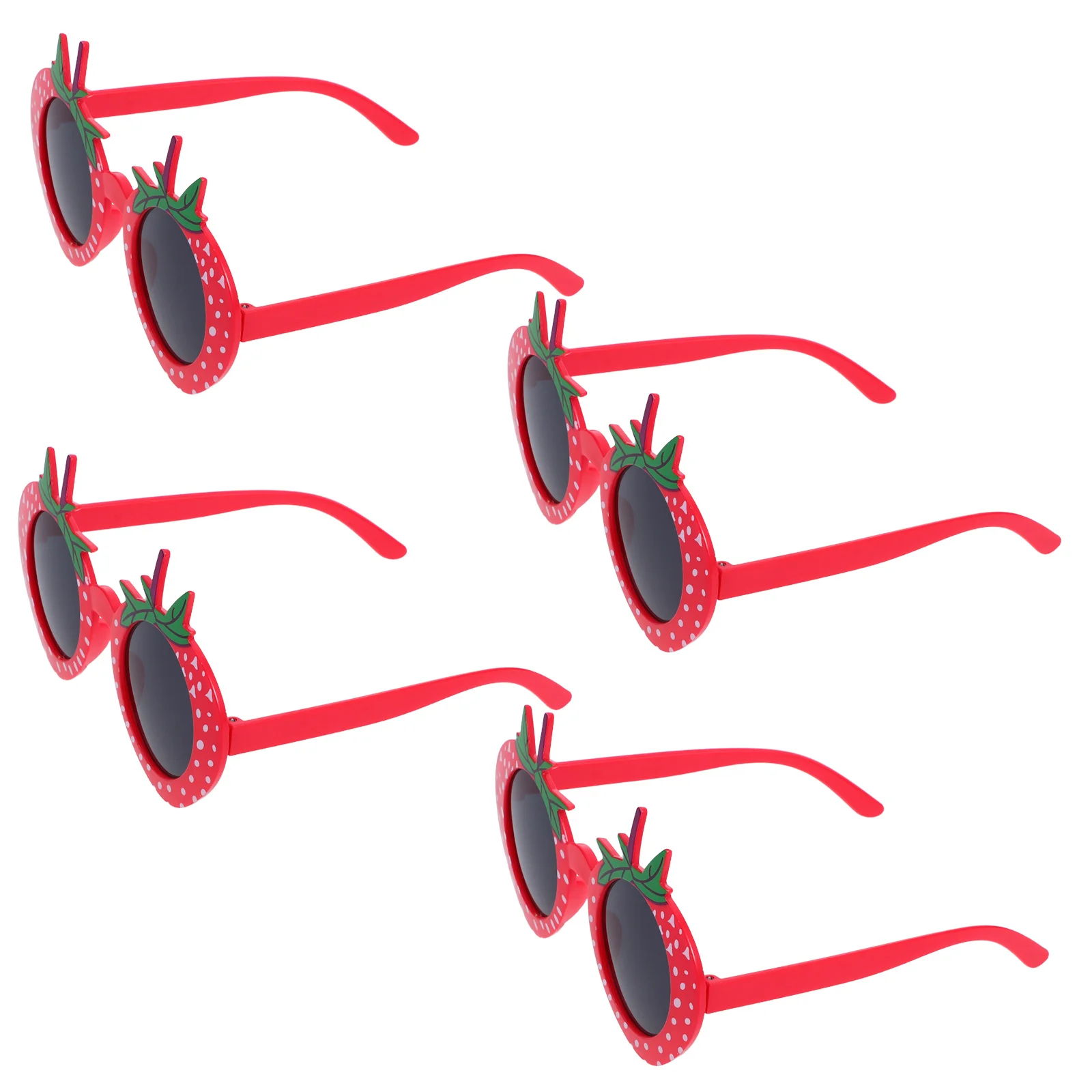 

4Pcs Strawberry Sunglasses Cute Fruit Shape Lightweight Party Glasses Birthday Photo Props Supplies Strawberry Party Favors
