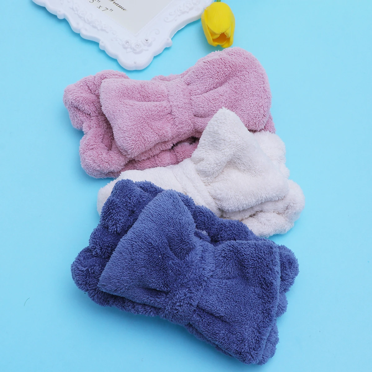 

3 pcs Headb for Women Bow Knot Hairb Girls Vintage Bowtie Hair Exquisite Workmanship Sweat Absorbent Yoga Spa Shower