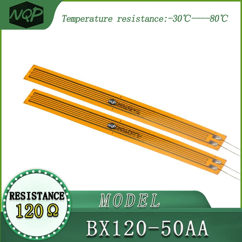 Strain Gauge BX120-50AA high precision, resistive type, with a resistance value of 120 ohms, used for load cells.