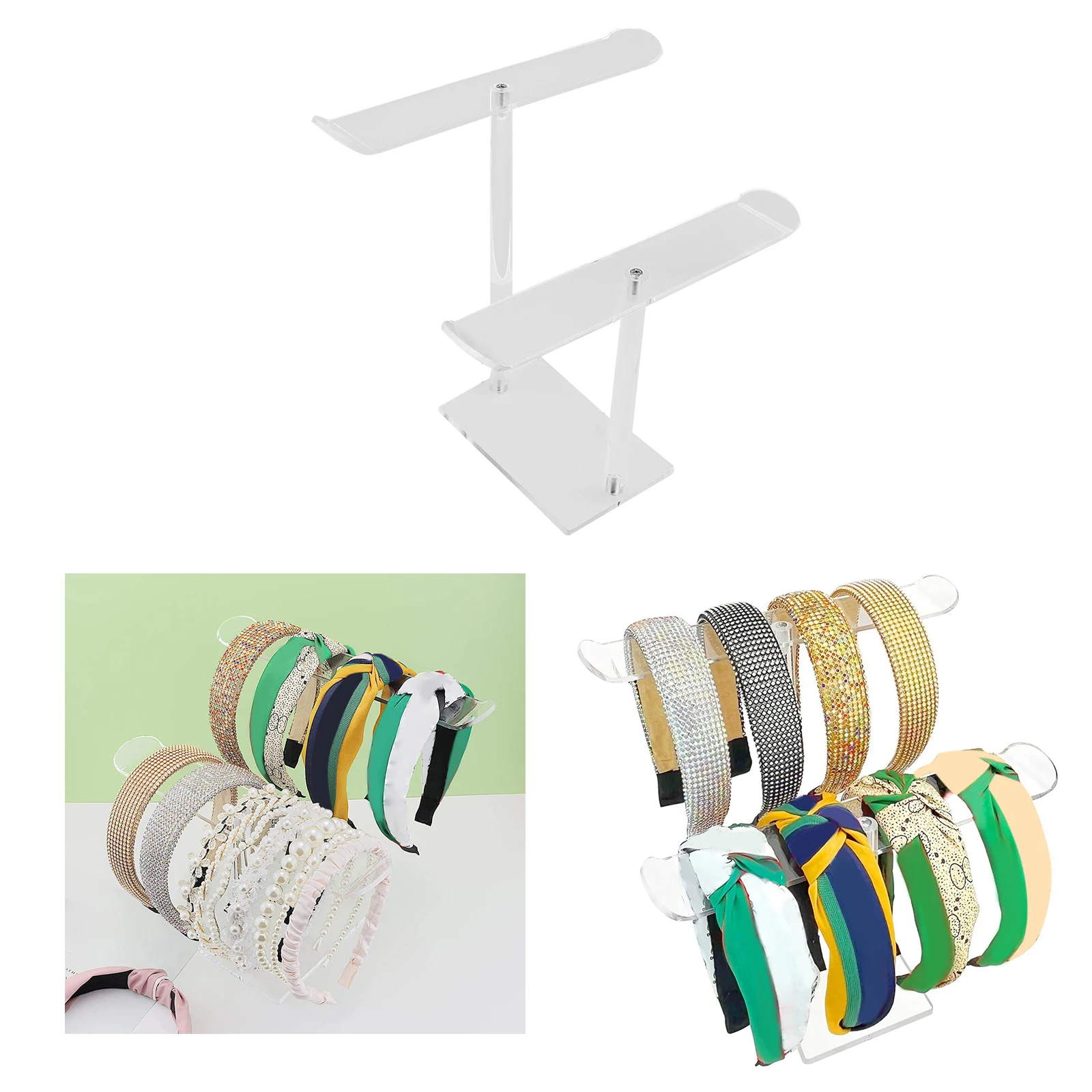 Clear Headband Holder Detachable Gifts Acrylic Durable Scrunchie Display Rack for Necklaces Jewelry Chains Organizer Girls