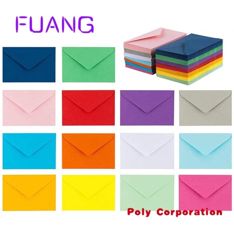 Custom  Custom Postage Paper Envelope Bags Mail  Handmade Paper Envelopes Packaging White Pink Black Paper Envelopes Wholesale