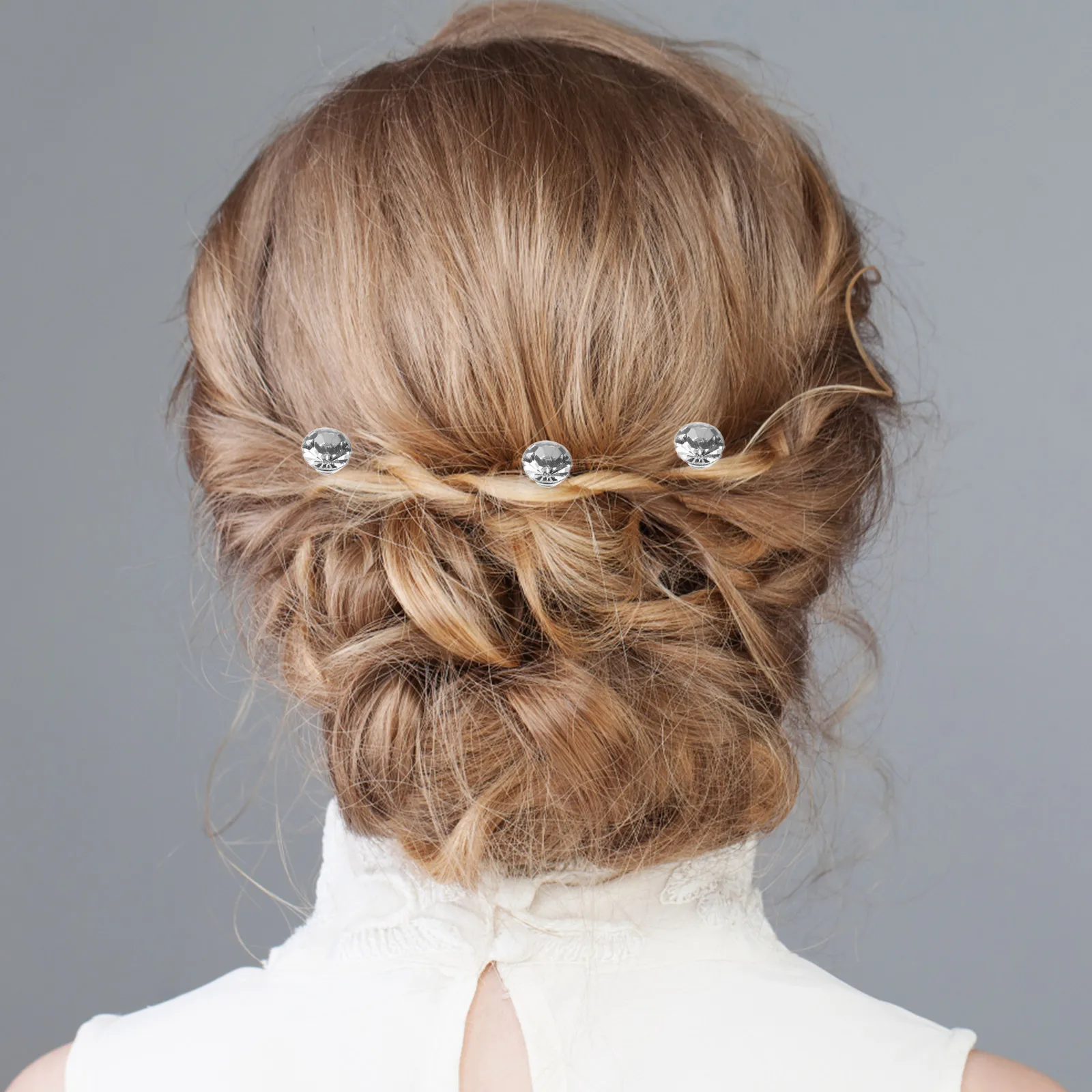 

24pcs Silver Spiral Hairpins Rhinestone Wedding Bridal Hair Clips Elegant Crystal Twist Hairpins For Women Sparkling