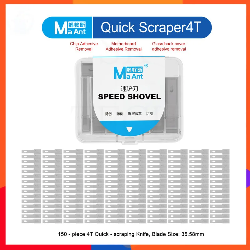

Durable Rust-Proof Scraper Blade 4T Multi-Purpose Scraping Tool Set Perfect for Mass Production Lines & Electric Repair Workshop