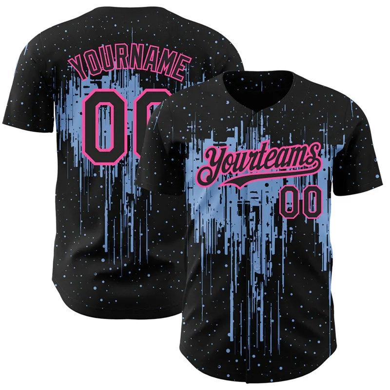 Custom Graffiti Drip Baseball Jersey Sublimation Team Name Number Sport Uniform