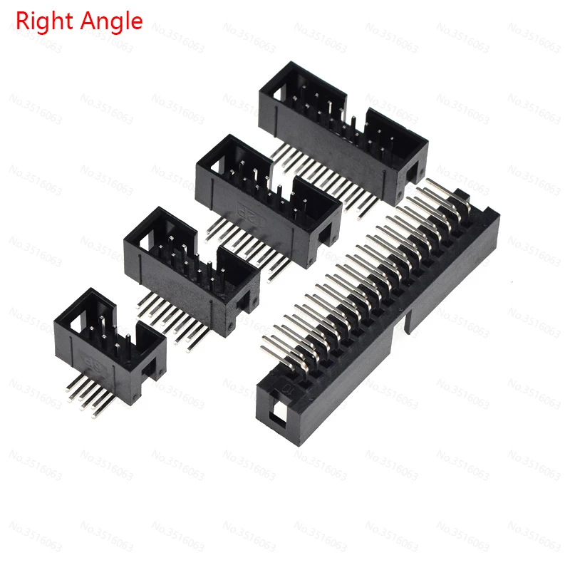 5/10Pcs DC3 1.27/2.0/2.54mm Dip/SMD/Right Angle 6/8/10/16/20/26/34/40/50Pin Male Socket Straight Idc Box Headers Cable Connector