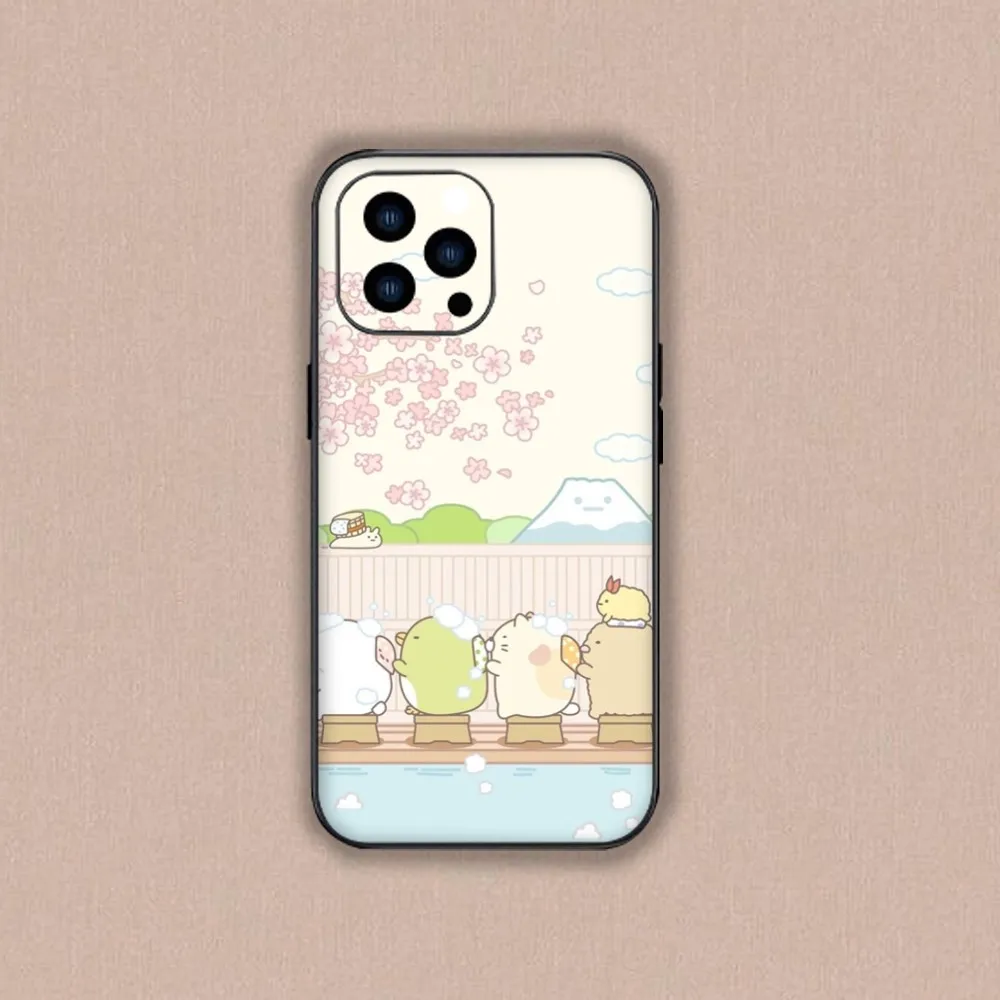 Cute S-Sumikkogurashi Phone Case For Samsung S24 S23 S22 S21 S20 Plus Ultre Note S20 FE Black Shell