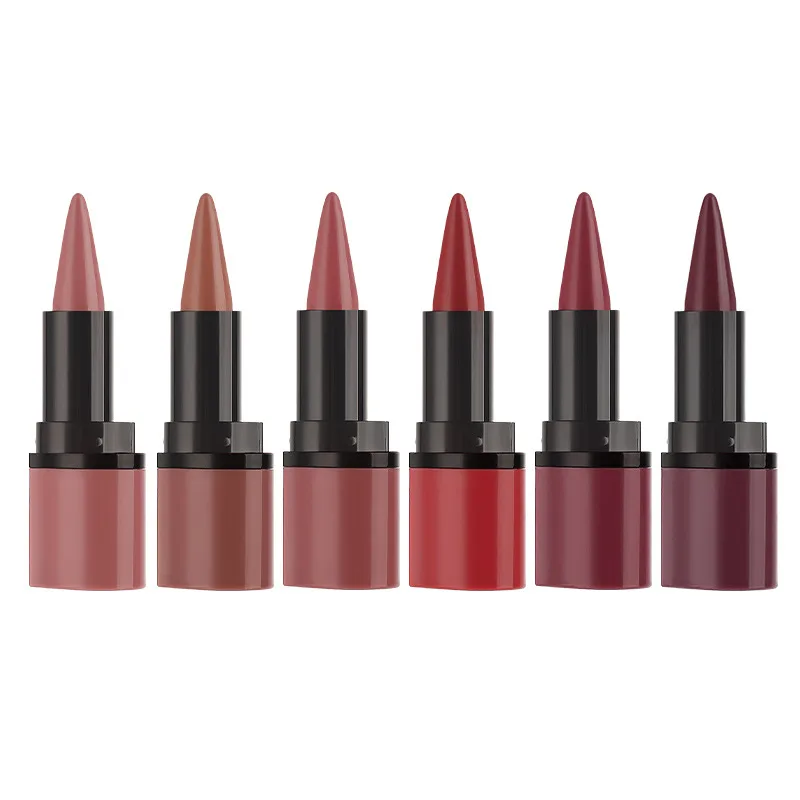 Matte Lipstick Pointed Lip Liner Nude Red Brown Velvet Lipstick Waterproof Non Sticky Contouring Tint Lipliner Crayon Lip Makeup