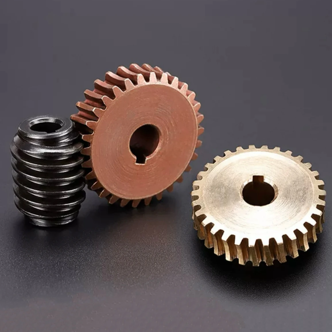 801 Shovel Leather Machine Copper/Steel Worm Gear Set 30 Teeth 9mm Spindle Worm Gear Leather Machine Accessories