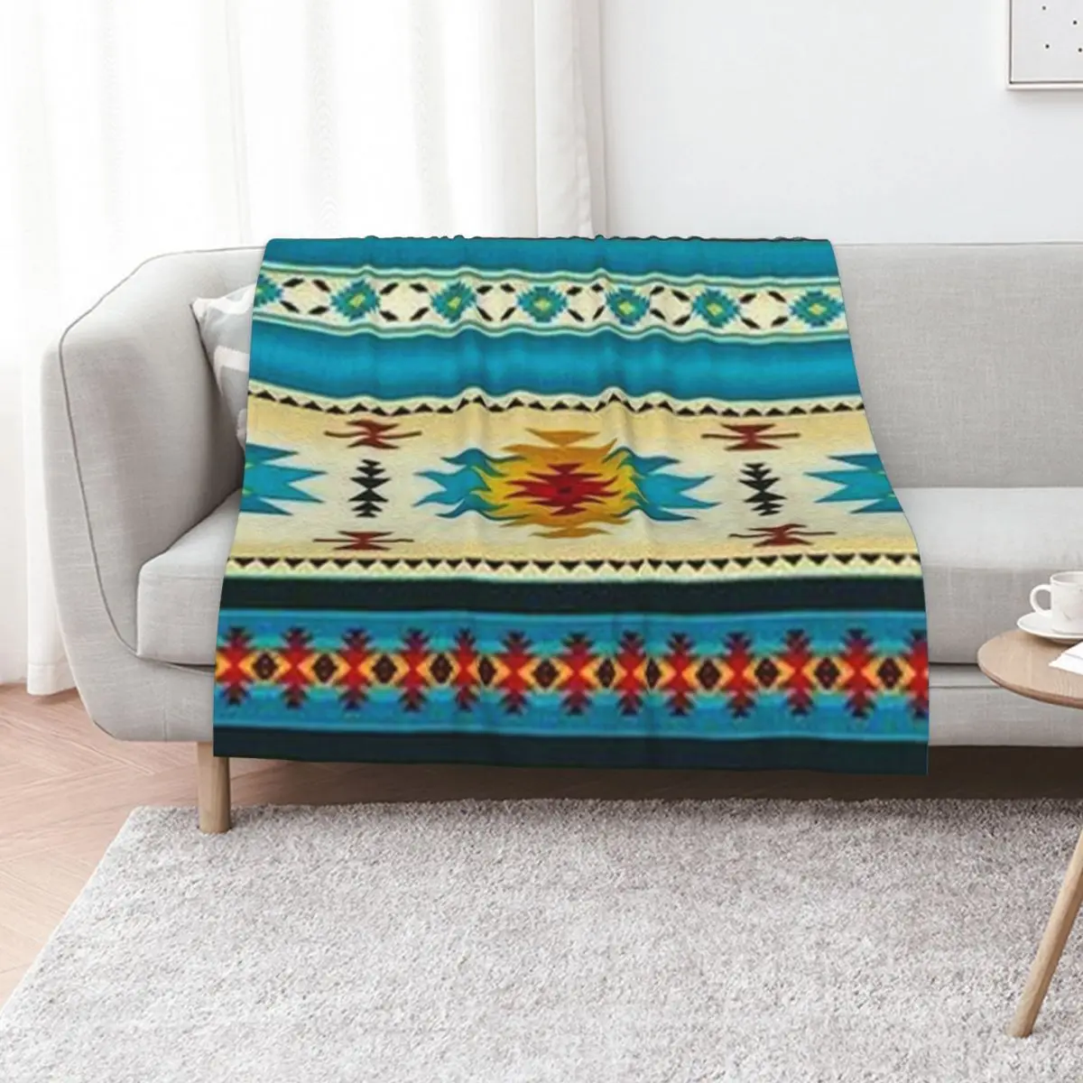 

native patterns Throw Blanket Large Stuffeds for babies Plaid Blankets