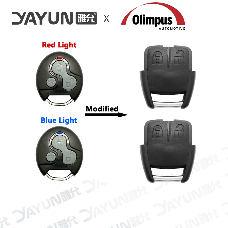 Imagem -03 - Yayun Olimpus Original ou Modificado Completo Alarme Chave de Controle com Vermelho ou Azul Led para Mitsubishi Pajero Tr4 vw Gol Viagem Raposa