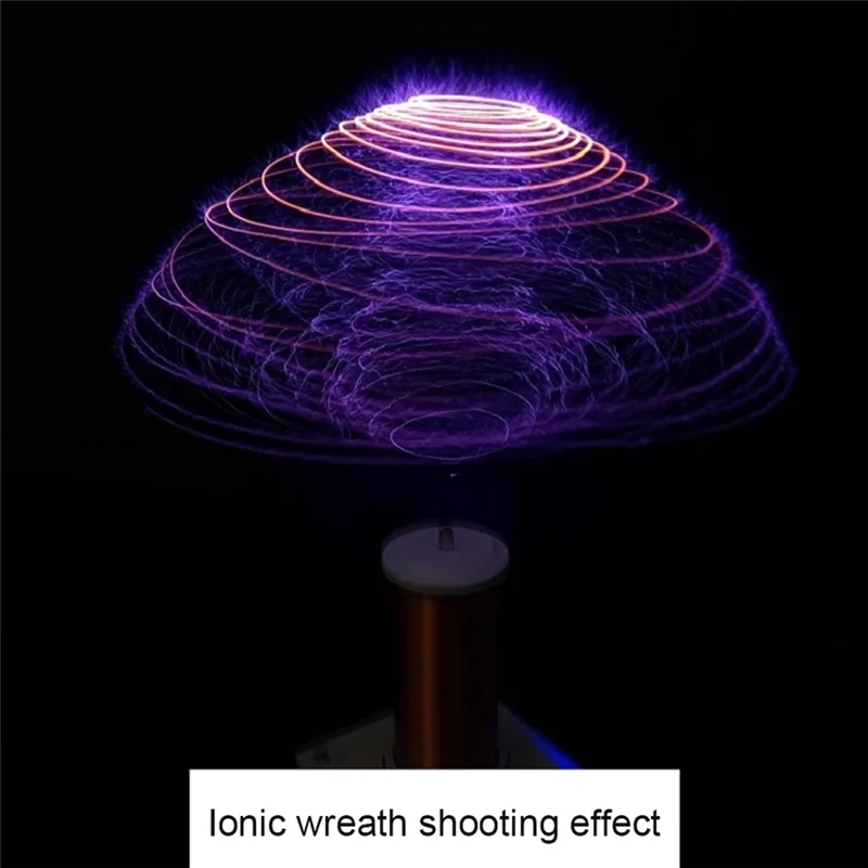 جودة عالية لملف تسلا البلازما المتكلم الموسيقى عالية الطاقة 30 سنتيمتر قوس البلازما طاحونة تضيء دون سلك (الأزرق) الولايات المتحدة التوصيل دائم