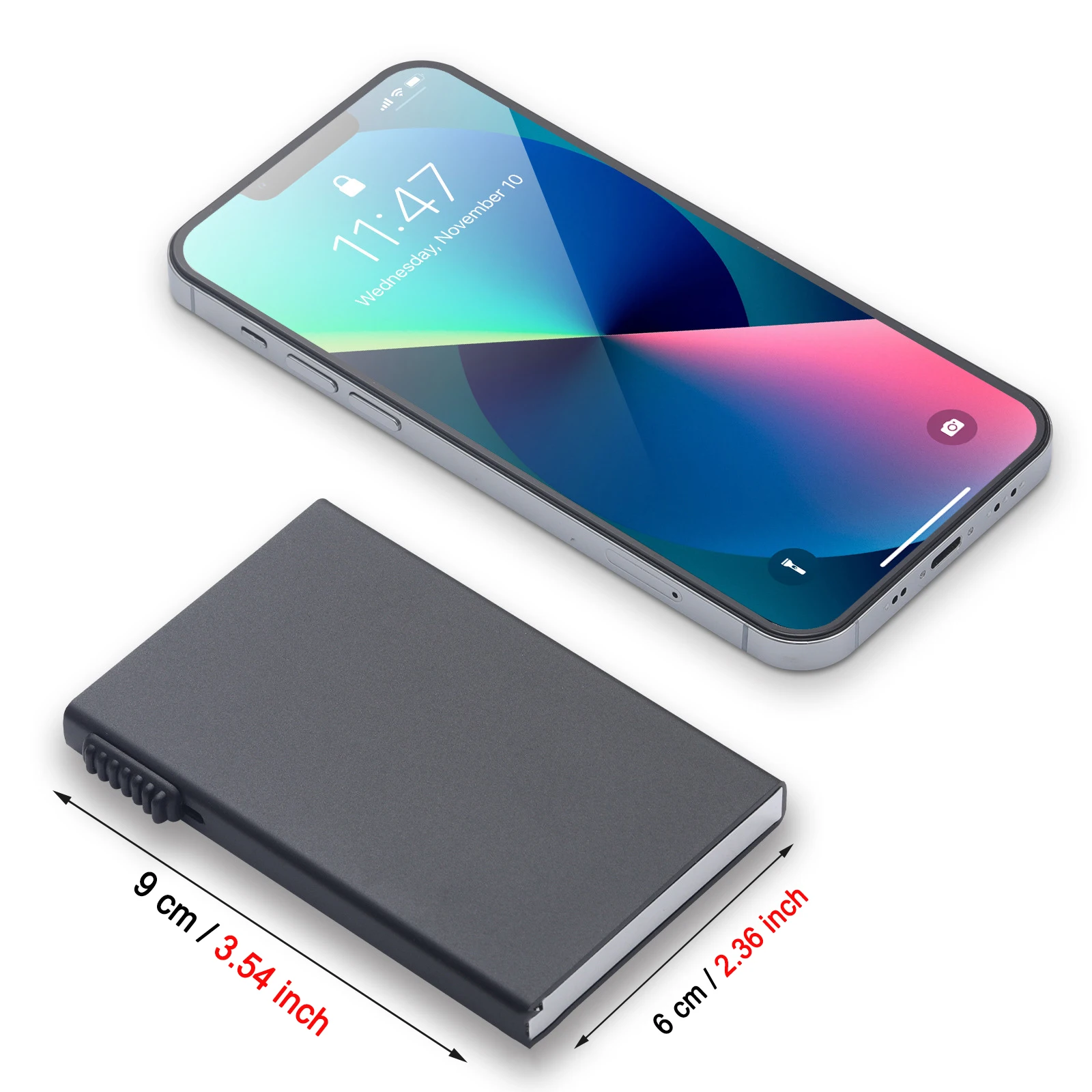 Rfid Credit Card Holder Smart Wallets Men ID Bank Cardholder Case Metal Thin Slim Pop Up Aluminium Minimalist Wallet Luxury Gift