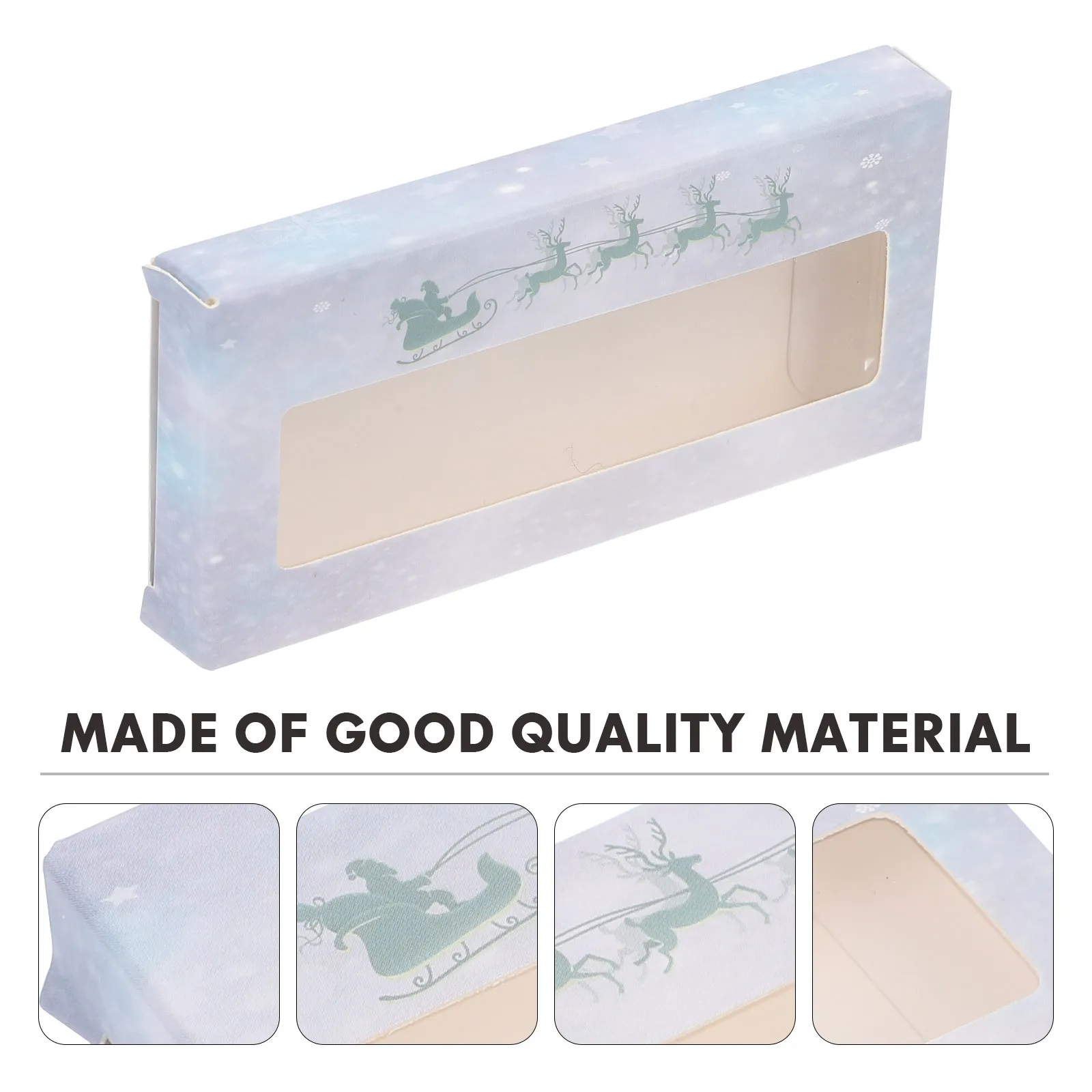 

25Pcs False Eyelash Case Christmas Xmas Paper Eyelash Storage Box Holder Organizer Portable Storage False Lashes Holder