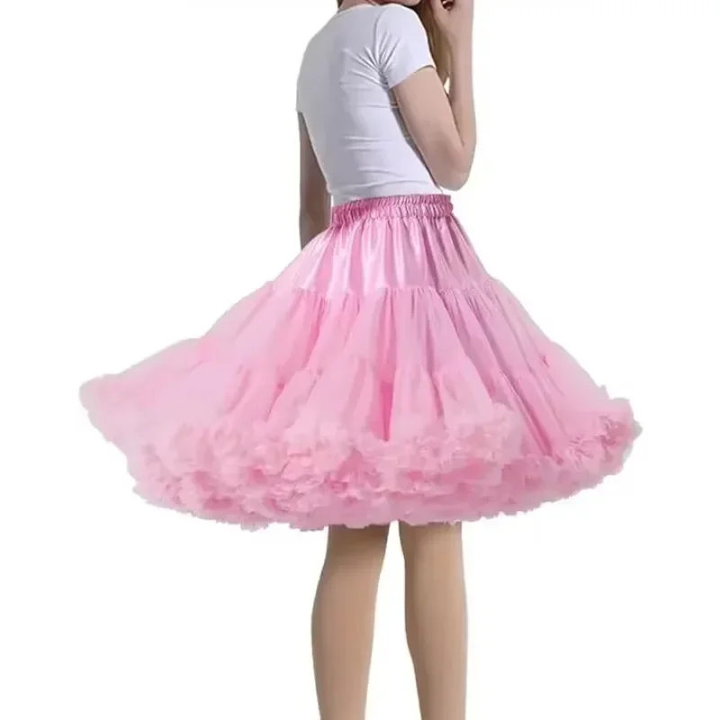 Women's Elastic Waist Chiffon Petticoat fluffy petticoat women's tulle skirt trajes de novia платье на выпускной