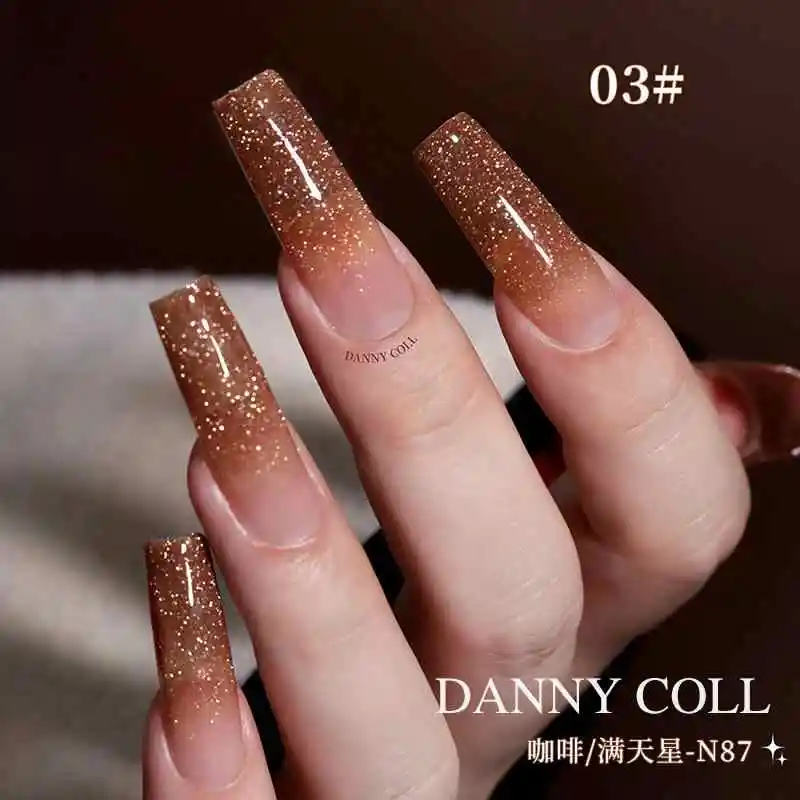 Danny coll Coffee Brown Flash Gel 9 colors Nail gel set Nail salon 2024 New Hot sale Fashion Nail Art Non-toxic UV gel Wholesale