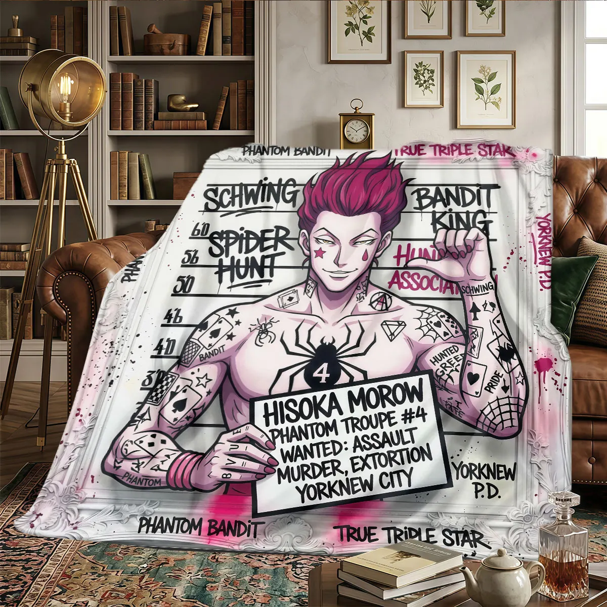 Hunter x Hunter Patterns Home Blanket High quality All Seasons for Bedrooms Naps Home Decor Warmth and Comfort Ideal Gift -HE43