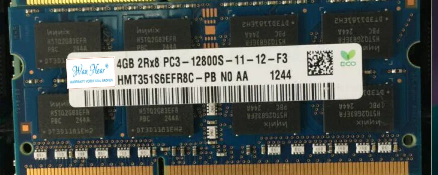 

For 4G 1600 DDR3 third-generation PC3-12800S 1.5V HMT351S6EFR8C-PB