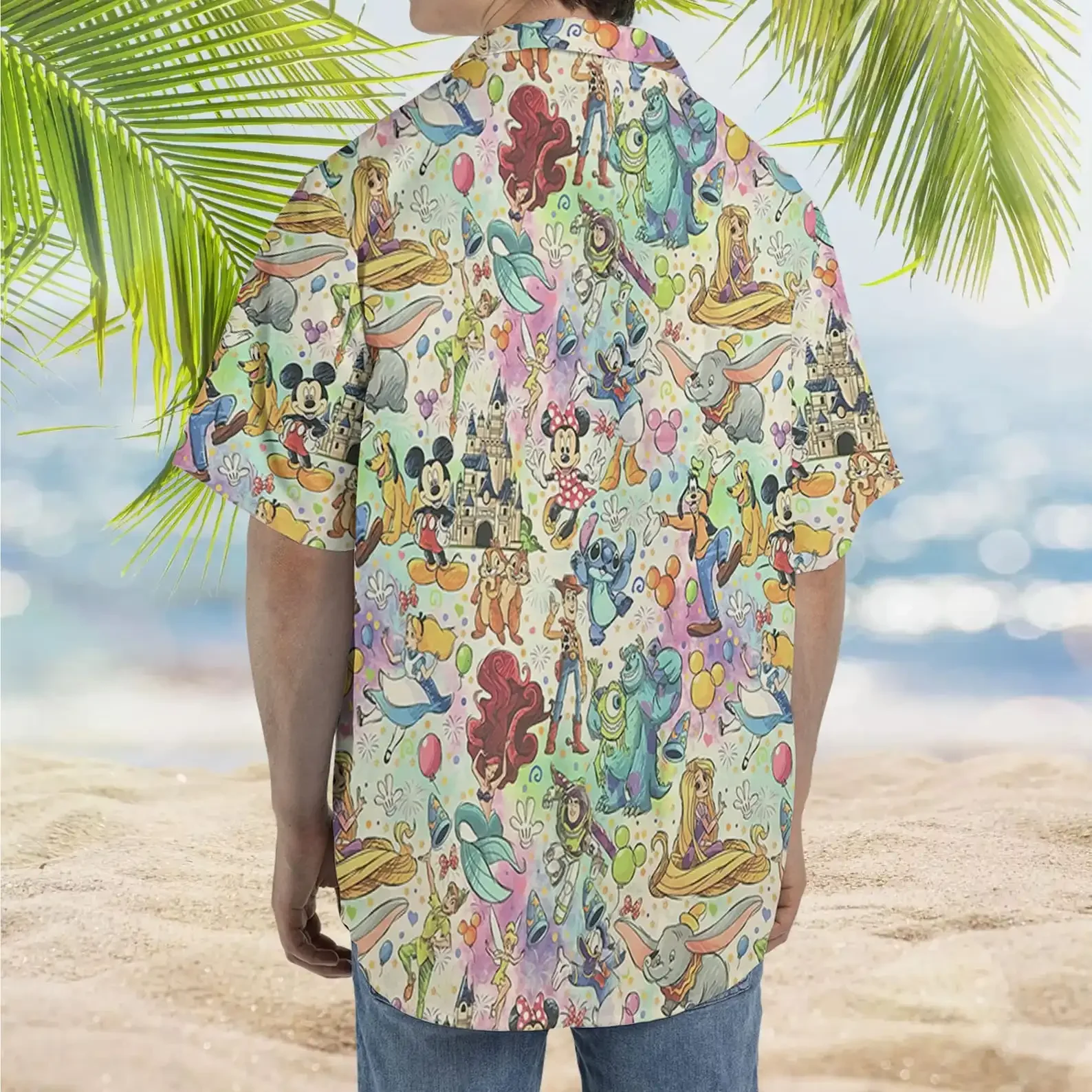 2024 Disney Magical Hawaiian Shirt Men\'s Women\'s Shirt Disney Castle Hawaiian Shirt DisneyWorld Pooh And Friends Hawaiian Shirt