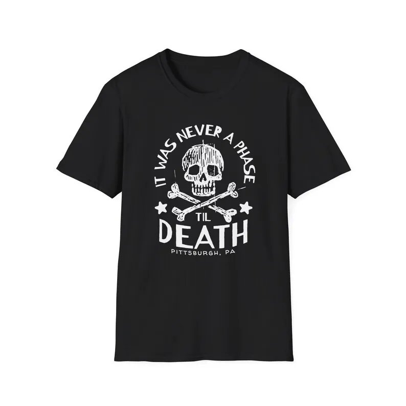 

Camiseta Punk Skull and Crossbones, It Was Never A Phase, emo de los 80 y 90, núcleo de metal, rock, glam, camiseta gráfica alte