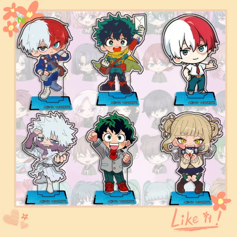 

Standing Sign for My Hero Academia lzuku mido Shoto Todoroki Acrylic SelfMade Cartoon Anime Desktop Decoration Toy Fans Gifts