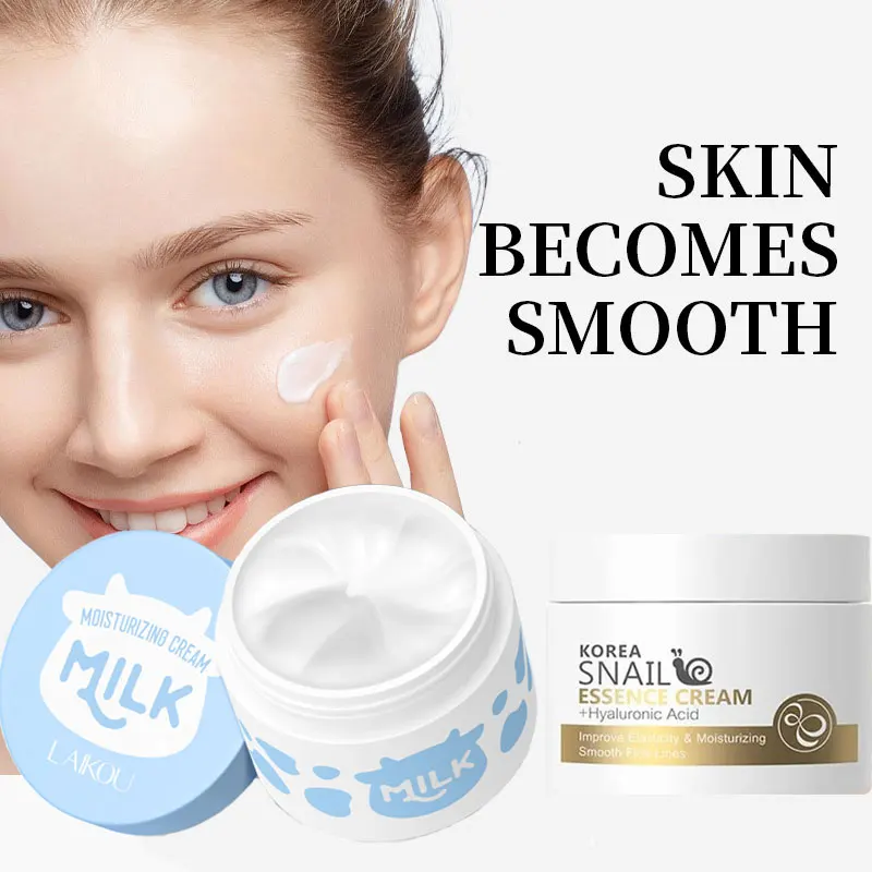 

LAIKOU Milk Face Carem Whitening Anti Wrinkle Moisturizing Nourish Creams Beauty Aintenance Face Skin Care Korean Cosmetics