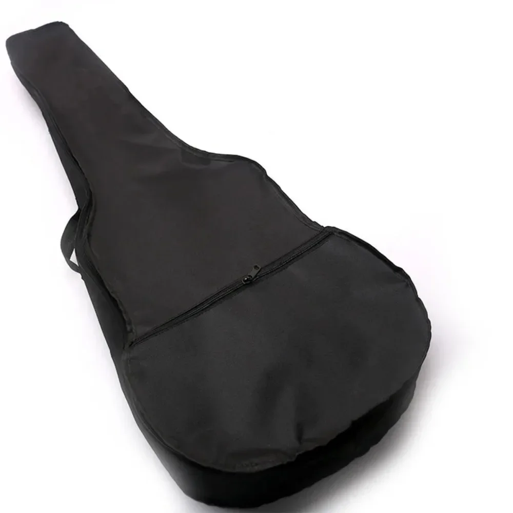 Sarung tas gitar kain Oxford 38/41 inci, sarung tas instrumen bantalan gitar akustik empuk tali bahu ganda lembut tahan air