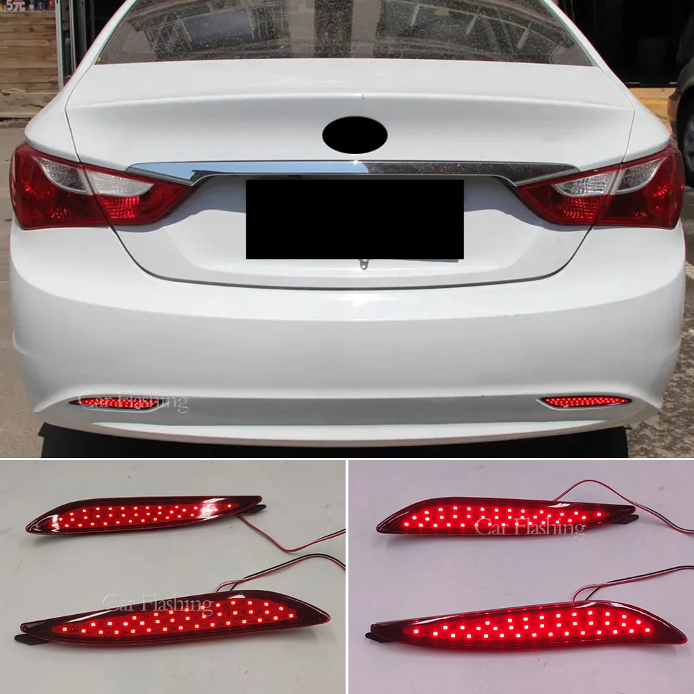 CSCSNL 1 Set LED Rear Bumper Light For Hyundai Elantra 2012 2013 2014 Tail Light Fog Lamp Bumper Brake Stop Reflector