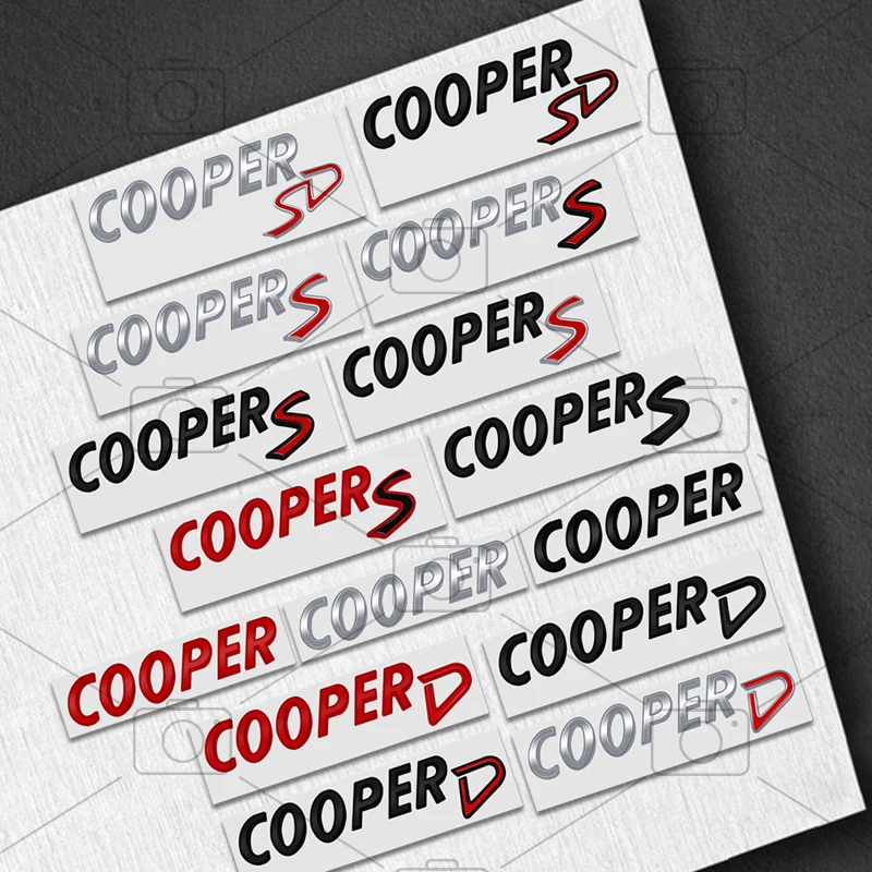 Calcomanías de letras con logotipo de COOPER S D para carrocería de Metal de coche, insignia de estilo, emblemas de maletero, pegatina para Mini Cooper JCW ONE Countryman Clubman ALL4