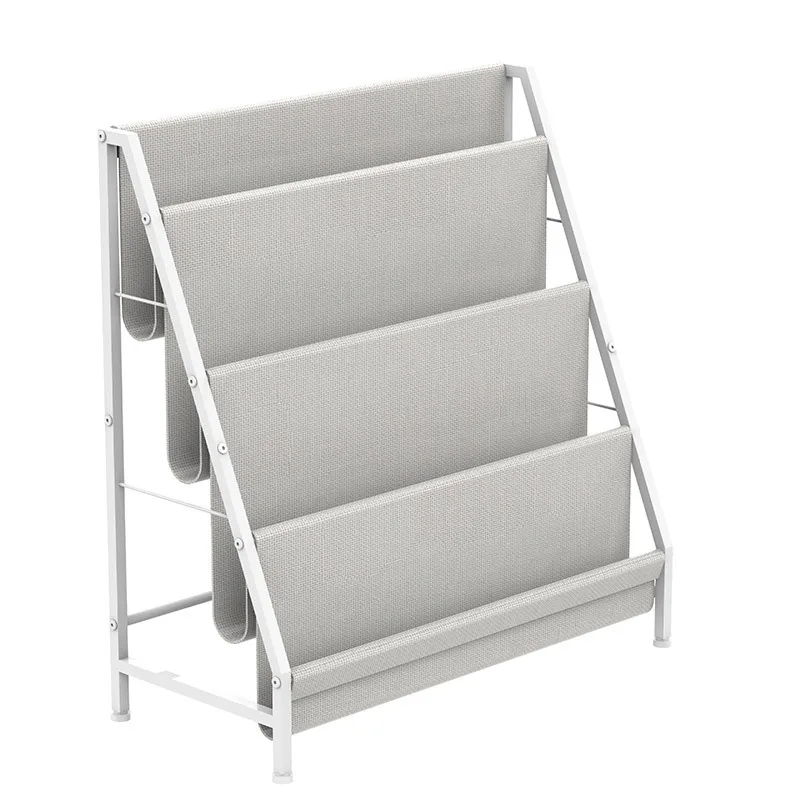 

Трансграничная детская книжная полка, треугольная напольная книжная полка для хранения игрушек, шкаф для журналов из цельного дерева, детский сад, изображение b