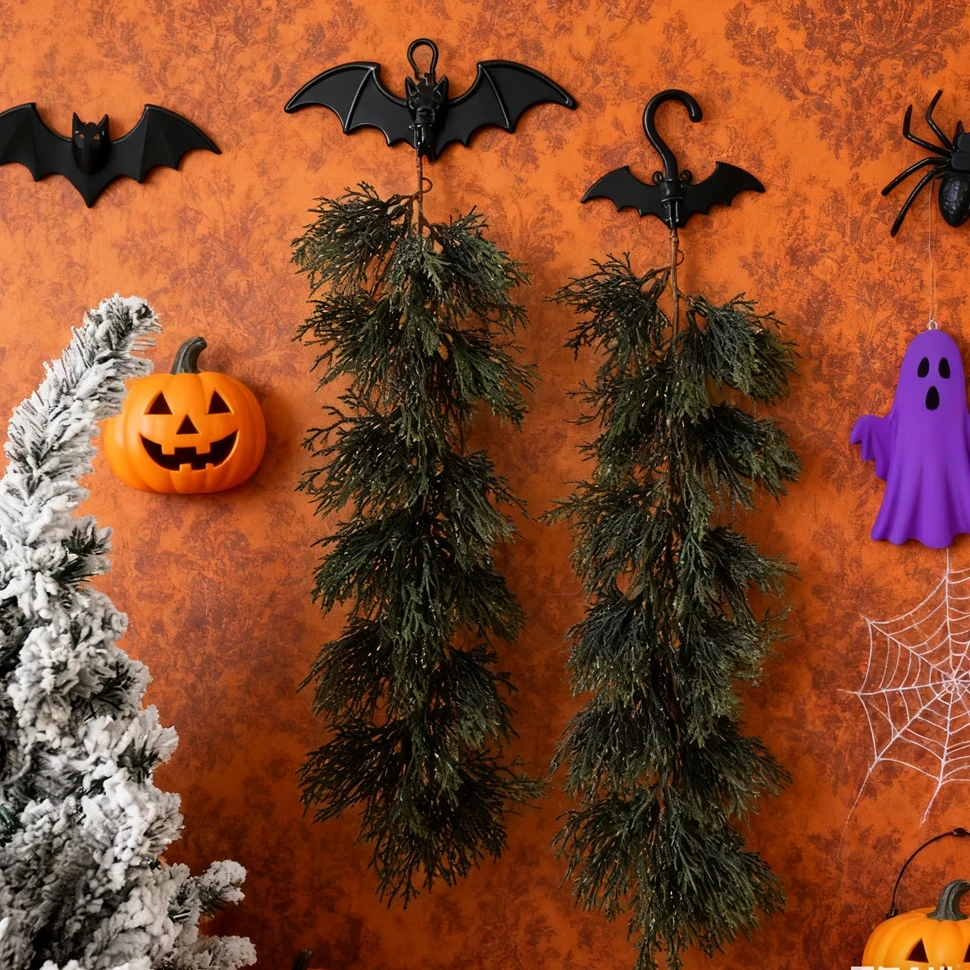 

Artificial Plants Christmas Plastic Pines Needles Rattan Rooms Hanging New Year's Eve Decor Halloween Home Wedding Flowers Grass