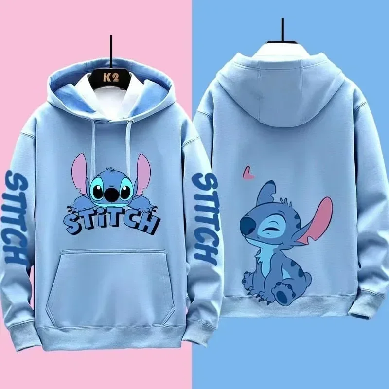 Miniso Sanrio новый Disney Stitch с капюшоном забавный аниме осень-зима мужской женский свитшот модный пуловер большого размера с 3D принтом