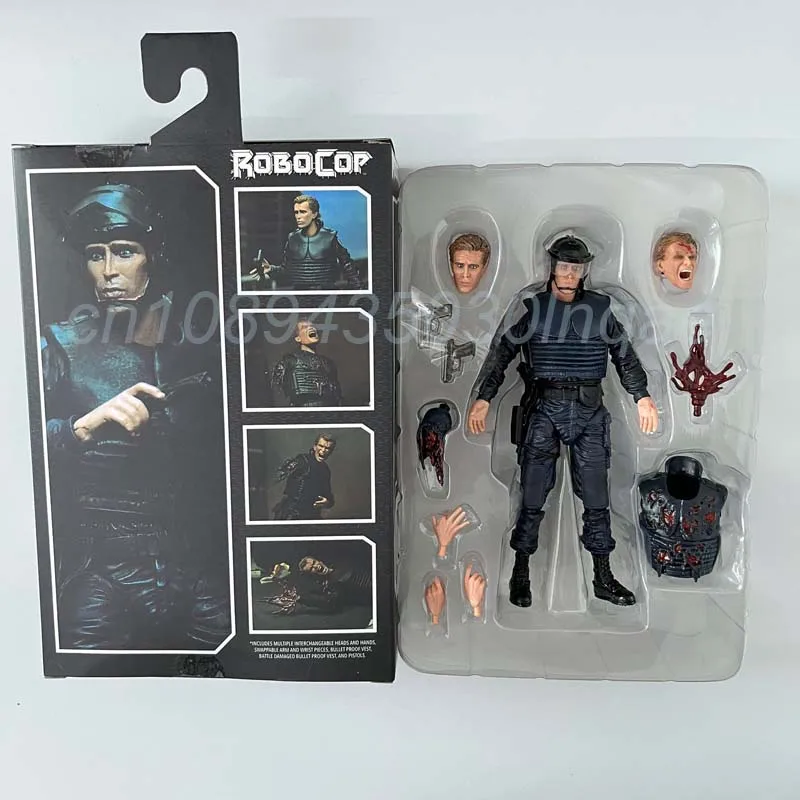NECA Figure Robocop Alex J. Murphy Action Figure Model Toys Joint Movbale Doll Collection Book Shelf Decoration