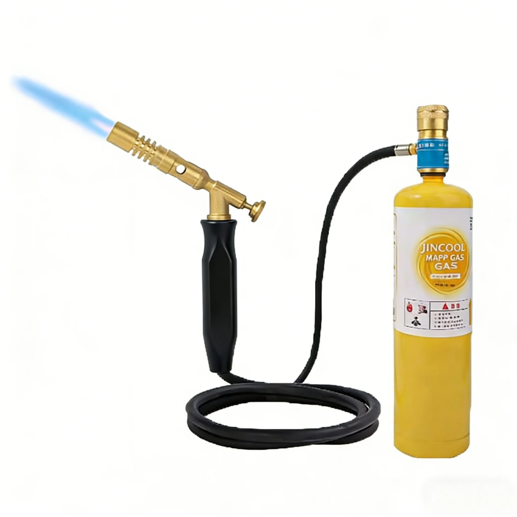 High Quality Pure Copper Welding Gun 1300℃ Butane Gas Torch with 1.2m Explosion-Proof Hose for Brazing Welding Equipment