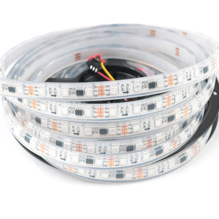 

SHIJI Outdoor Waterproof DV12V 10mm Wide Addressable Strip RGB Smart LED Flexible Light 1903 2811 Led Strip Light