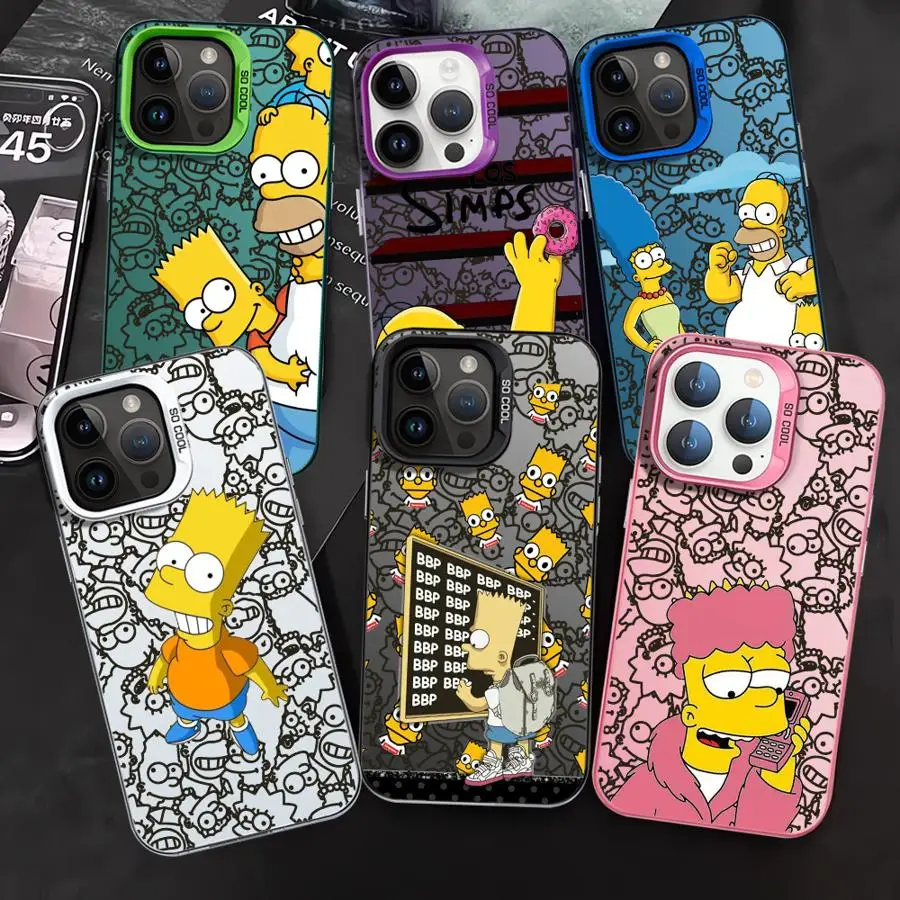 Cartoon Homer Simpson Phone Case for iPhone 12 Pro 16 15 Plus XR 13 XS Max 14 Pro X 11 Pro Max 11 Pro TPU Silicone Soft Cover