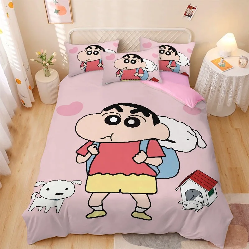 Bedding Set Crayon Xiaoxin Duvet Cover Pillowcase Cute Room Cartoon Bedroom Decoration Teen Child Adult Bedding Set 200x200cm